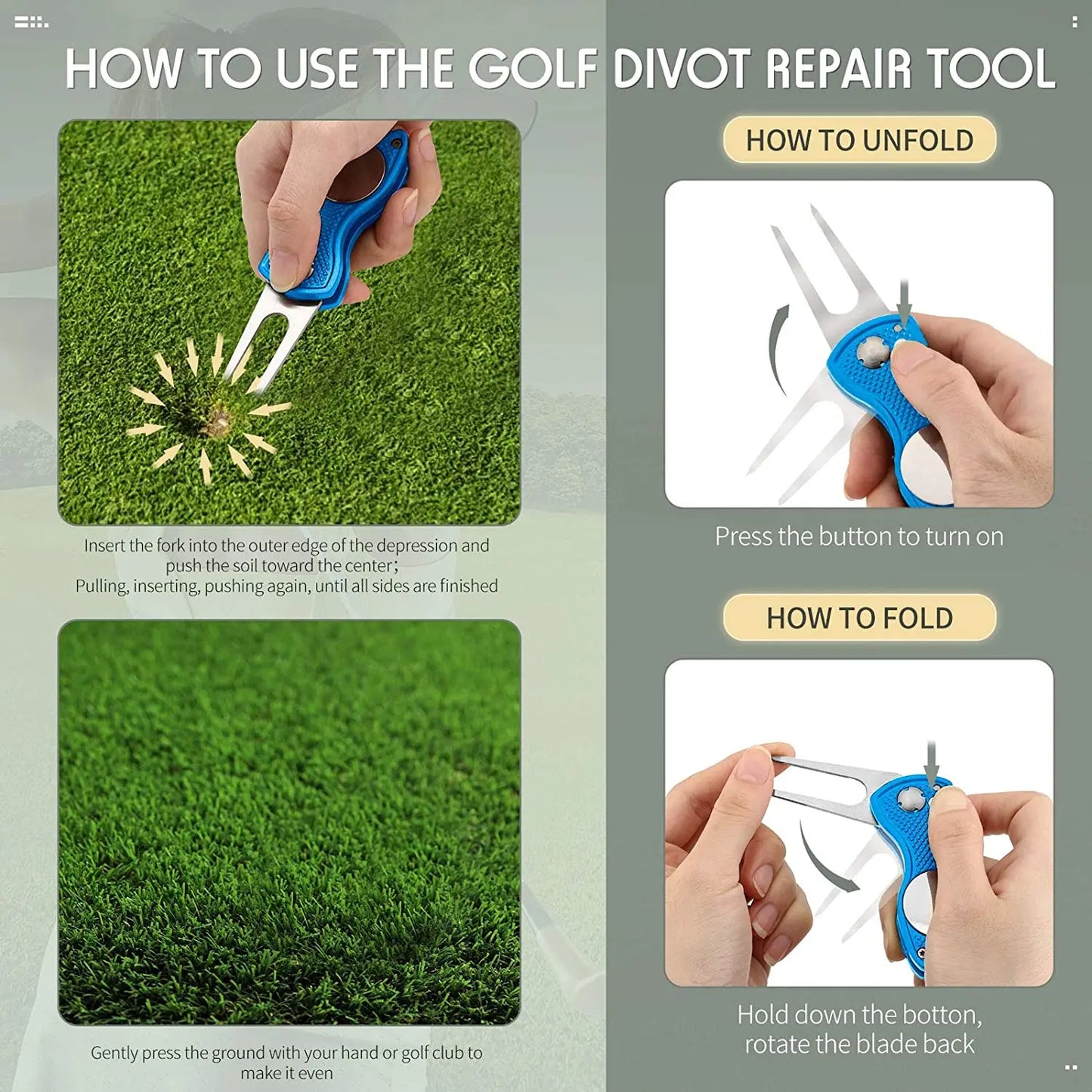 Foldable Golf Divot